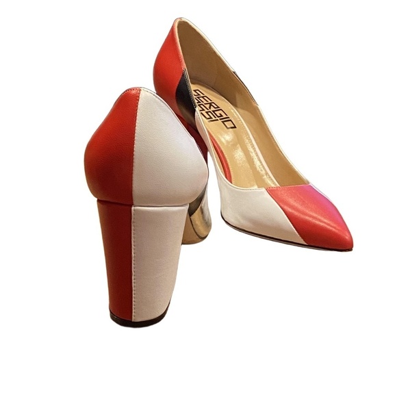 SERGIO ROSSI Color-Block Italian Lamb Goat Leather Emily in Paris Pumps EU 40 - Picture 7 of 16